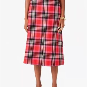 Kate Spade Foliage Plaid Skirt
